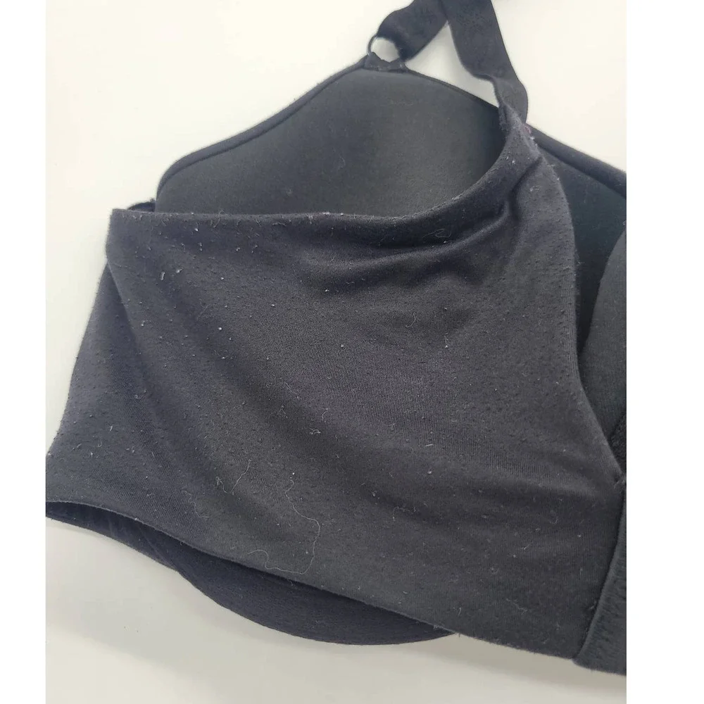 Warners Full-Coverage Bra Cloud 9‎ Backsmoother Black Underwire Size 34D
